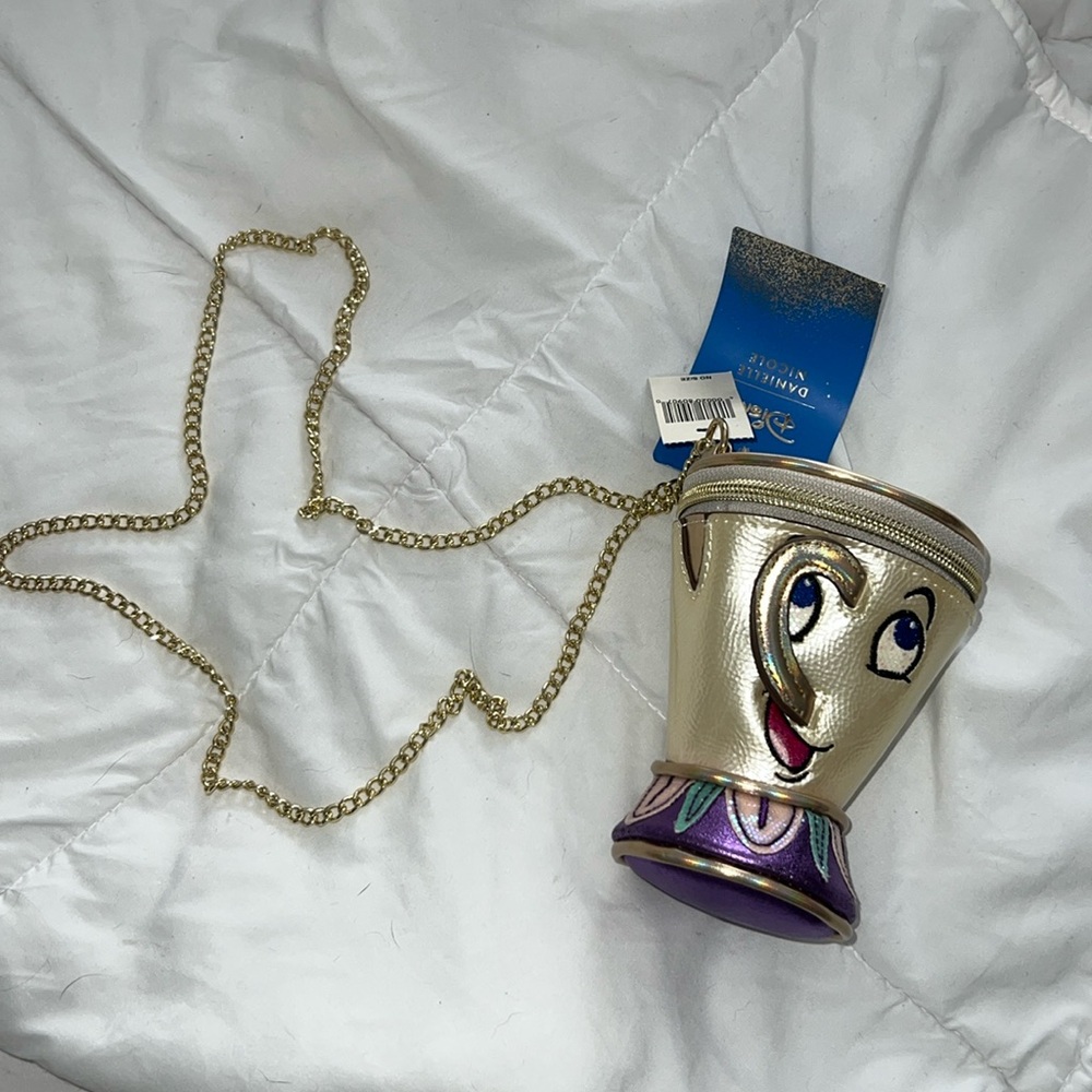 DISNEY X DANIELLE NICOLE NWT RARE CHIP BEAUTY & THE BEAST CROSSBODY BAG